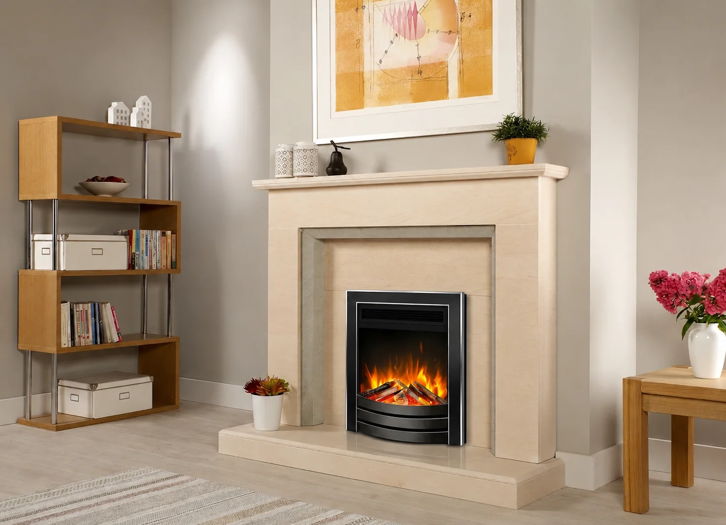 Arley Limestone Fireplace by Sontuoso Stone