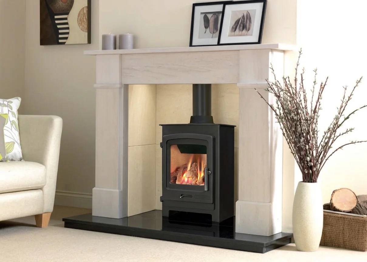 Marble fireplace supplied by Sontuoso Stone