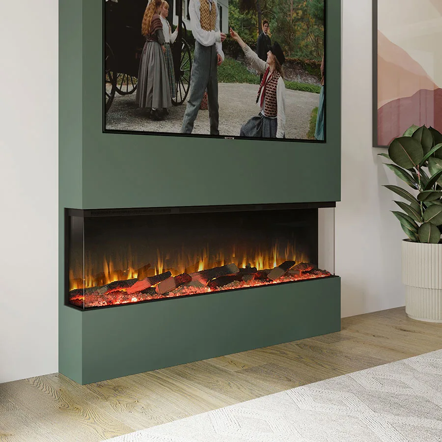 Firez Slimline 1500 Panoramic Fire detail view 2