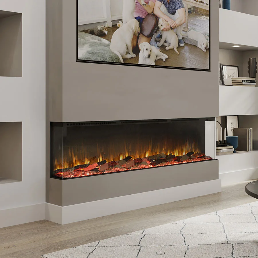 Firez Slimline 1800 Panoramic Fire detail view 2