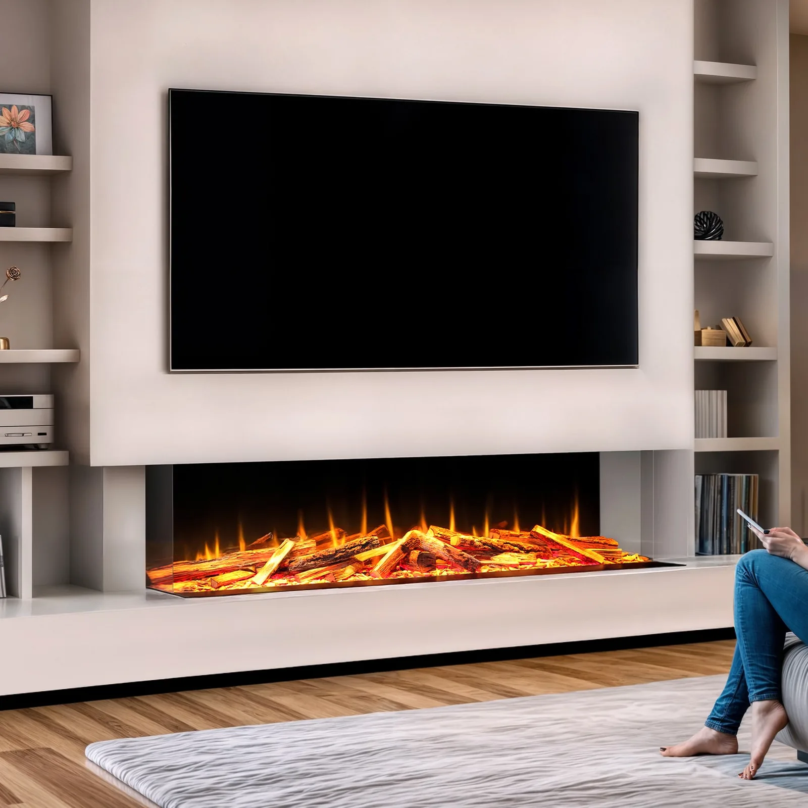 Flavel Proflame 1600 media wall electric fire