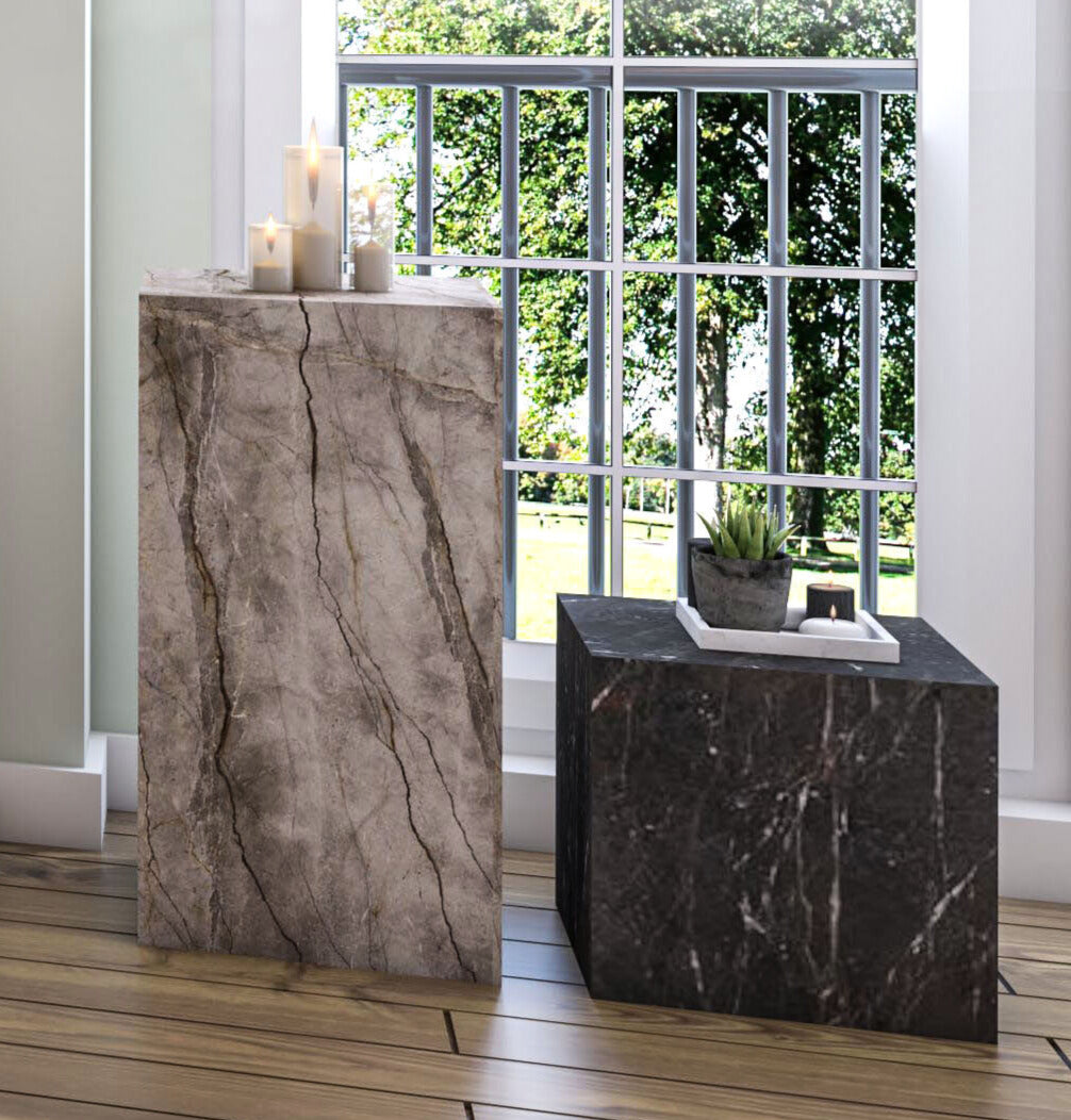 Accent Tables: Pedestal & Cube, view 2