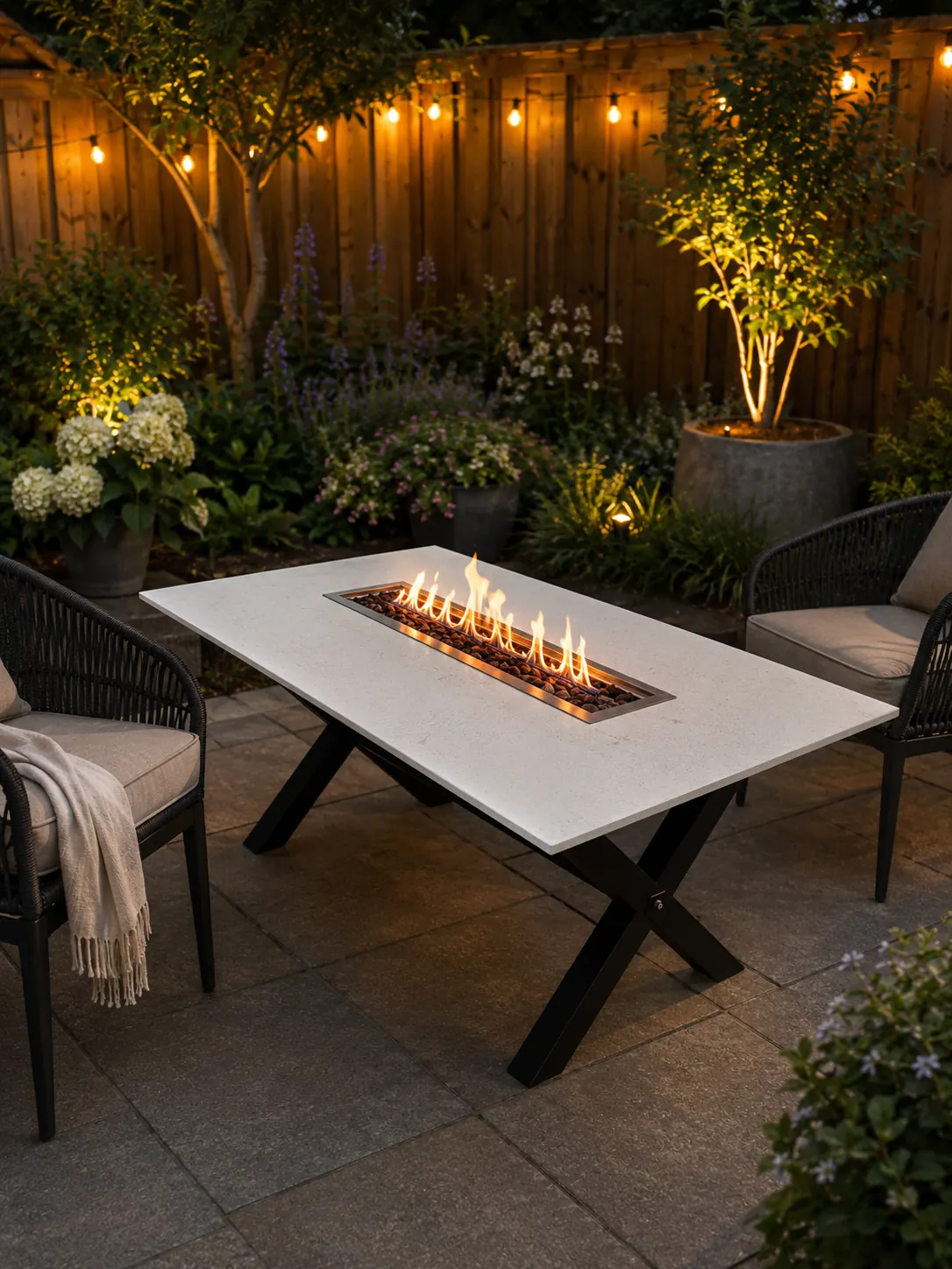 Dining Table with Gas Burner detail view 2