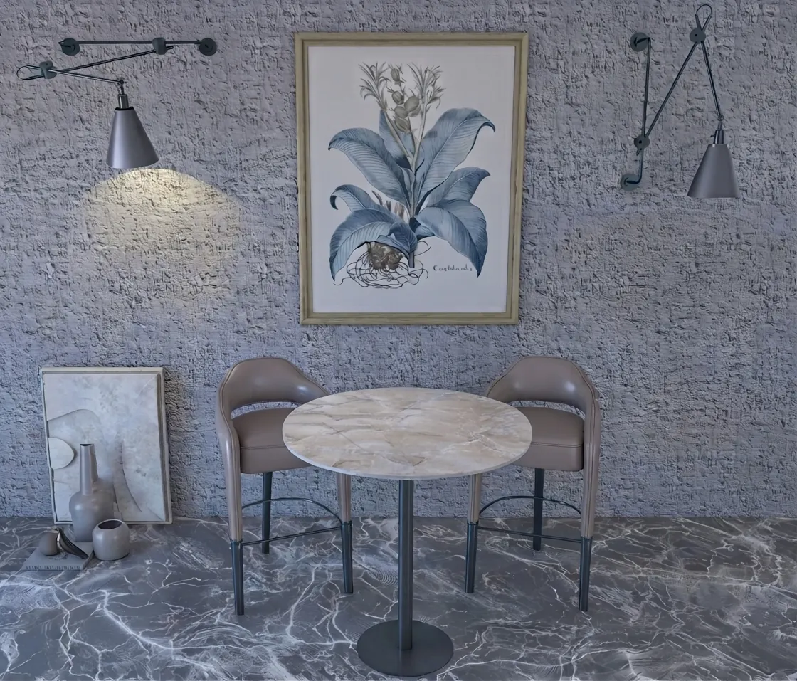 Round Pedestal Dining Table detail view 2